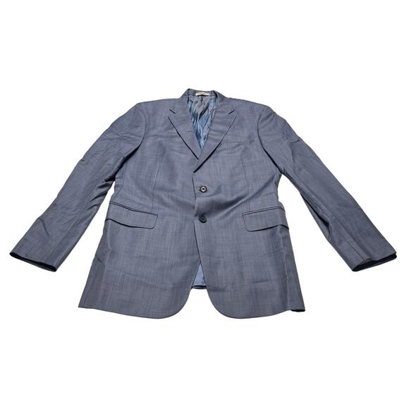 12-41 HICKEY FREEMAN Men's Blazer 100% Worsted Wool Blue Size 42L - Picture 1 of 8
